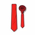 vivid red tie image